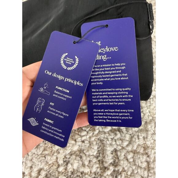 HoneyLove Plus 1X Super Power Short Black Compression Tummy Sculpting Shapewear - Picture 7 of 8